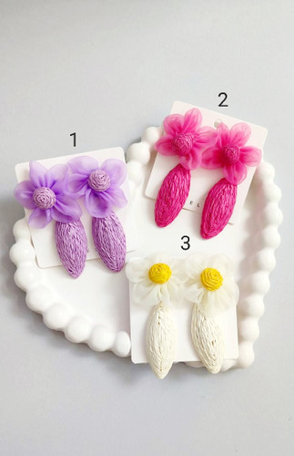 گوشواره حصیری رنگی رنگی جدید